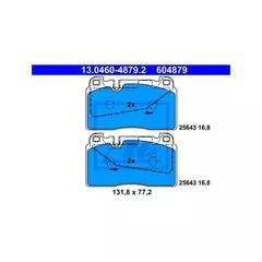 Колодки тормозные Ate 13046048792 Передние