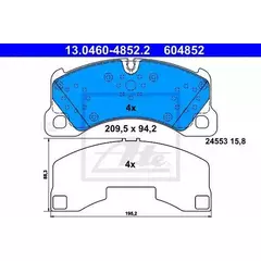 Колодки PORSCHE CAYENNE 07-08/VW TOUAREG 03-10 пер