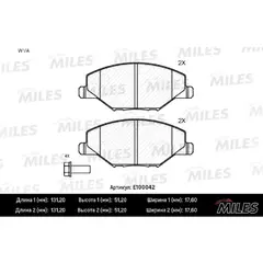 Колодки тормозные MILES E100042