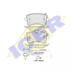 Колодки задние AUDI A4, A5, A6, A7, Q5 (07-18), PORSCHE