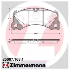 Колодки тормозные Zimmermann 250071681