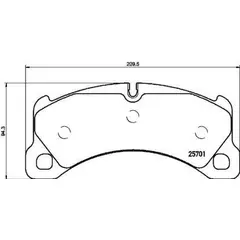 Brembo колодки тормозные дисковые пер, porsche macan (95b) 02/14- / porsche panamera (971) 05/16- / porsche panamera sport turismo (971) 05/17- p65033