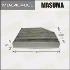 Фильтр салона VAG A4 07-, A5 07-, Q5 08-; Porsche Macan 14- угольный Masuma, MC-E4040CL