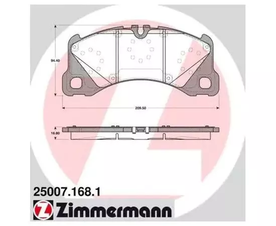 Колодки тормозные Zimmermann 250071681
