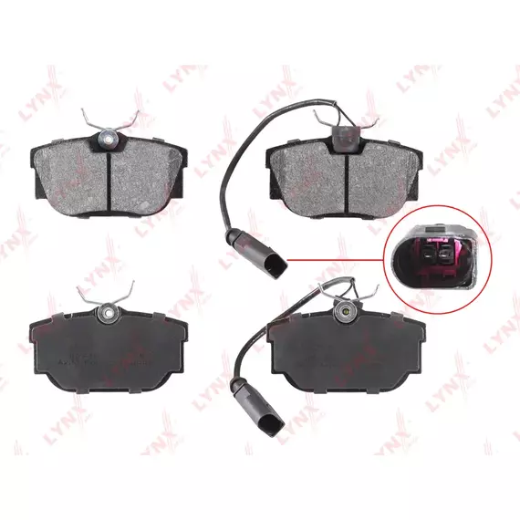 LynxAuto BD3027 Дисковые тормозные колодки, задние Ford GALAXY I (WGR) 95-06 /Seat ALHAMBRA (7V8, 7V9) 96-10/Volkswagen TRANSPORTER