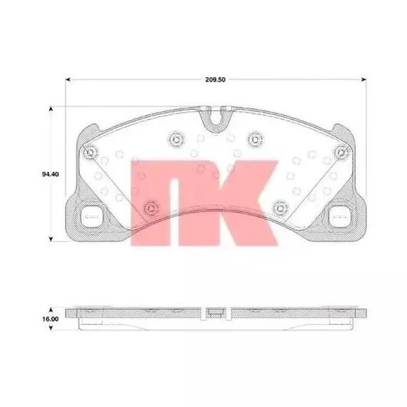 Колодки тормозные NK 224798