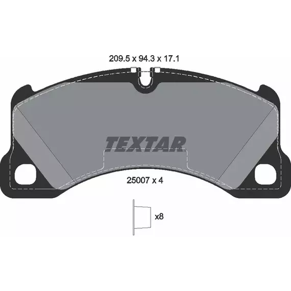 Колодки тормозные TEXTAR 2500701
