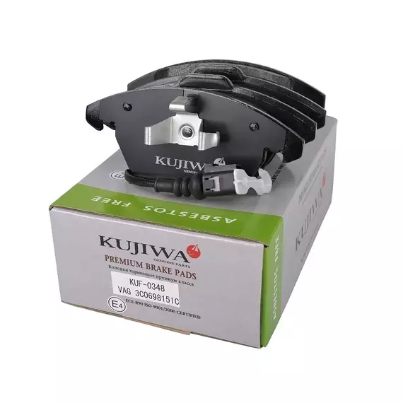 Тормозные колодки передние Audi A3 03-; Skoda Fabia II, III 08- / Octavia II (A5) 04- / Rapid I 12- / Yeti 09-; Volkswagen Golf V, VI 03- / Jetta V, VI 05- / Polo Sedan I рестайлинг 14-; KUF0348 KUJIWA 3C0698151C