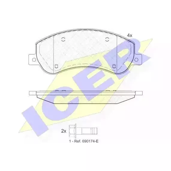 Колодки тормозные ICER 141793204 AMAROK