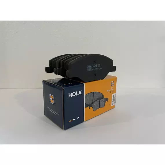 Тормозные колодки передние HOLA для VW Polo / Skoda Rapid (от 2011 г.в.) OEM: 6RF615109D, 6RU698151A, 6RU698151B Поло / Шкода Рапид (2011, 2012, 2013, 2014, 2015, 2016, 2017, 2018, 2019, 2020, 2021, 2022, 2023 г.в.)