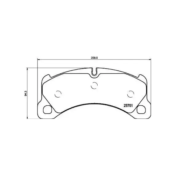 Brembo колодки тормозные дисковые пер, porsche macan (95b) 02/14- / porsche panamera (971) 05/16- / porsche panamera sport turismo (971) 05/17- p65033