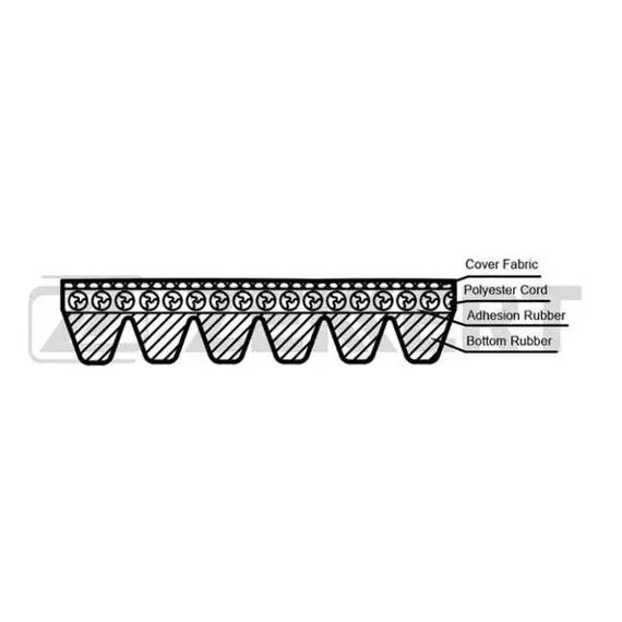 Ремень поликлиновый "Zekkert" Kia Sorento II 09- Hyundai Santa Fe II-III 09- Porsche Cayenne II 14- Audi A4 - Zekkert арт. kr6pk2498