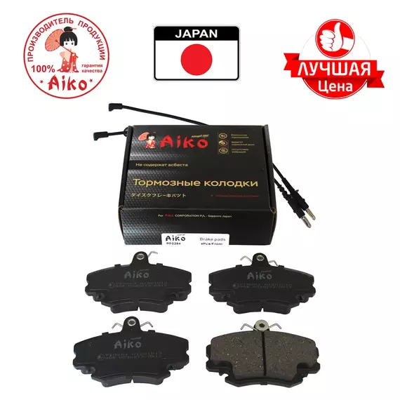 Тормозные колодки передние RENAULT Logan, Megane, Sandero (2004-) / Largus (2012 -) Aiko PF0284W (с датчиком износа)