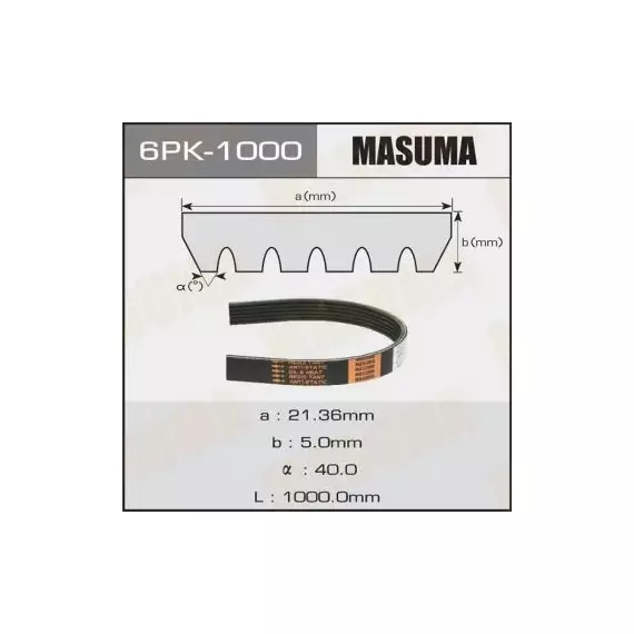 Ремень поликлиновый Masuma 6PK-1000 - Masuma арт. 6PK-1000