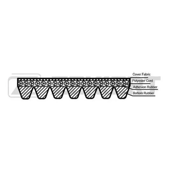 Ремень поликлиновой VW Touareg II 10- Transporter IV 00- Audi Q5 12- Q7 I-II 10- A6 III-IV 08-