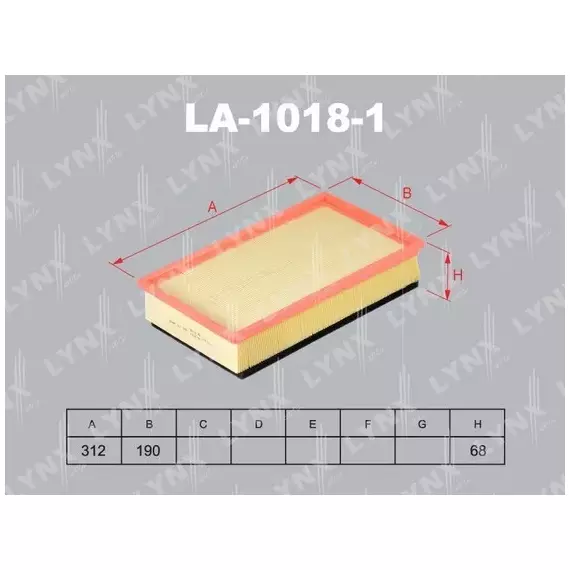 Фильтр воздушный Lynx LA10181