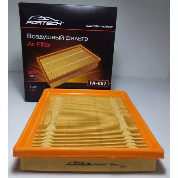 Фильтр воздушный FA227 Skoda Fabia III 14-, Octavia III 14-, Rapid 15-, VW Golf VII 14-, Polo Sedan 15- Шкода Фабиа / Октавия / Рапид/ Фольцваген Гольф/ Поло FORTECH