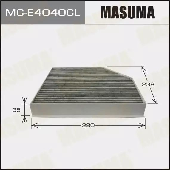 Фильтр салона VAG A4 07-, A5 07-, Q5 08-; Porsche Macan 14- угольный Masuma, MC-E4040CL